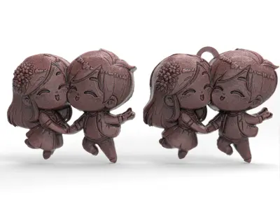 valentinesday cute fun couple decor  3D print model