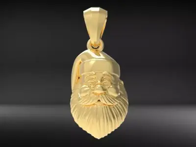 Christmas Spirit Santa Claus Saint Nick Pendant Necklace 3D print model