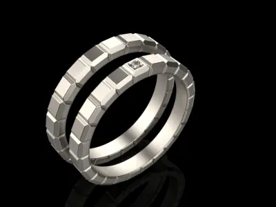 Wedding ring model 947 3D print model
