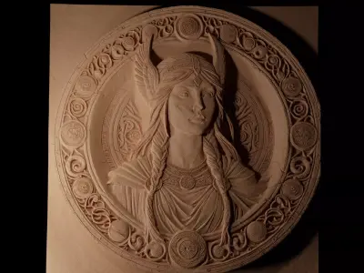 Freya CNC 3d Print High Relief Sand Casting 3D print model