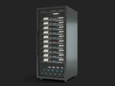 Cellar Wine Big Machine Low Poly 3D model