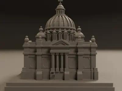 baroque architecture 3D print model