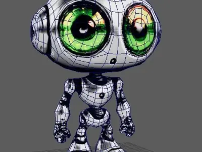 Low Poly Robot Free 3D model