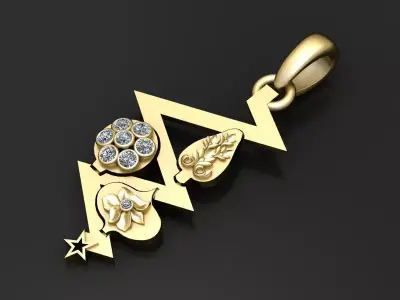  luxury accessory pendant 3D printable model  3D print model