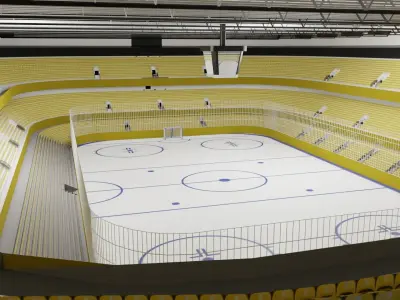 Ice Hockey Stadium Low-poly 3D model