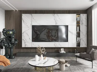 Living Room Interior Scene 3D model purchase