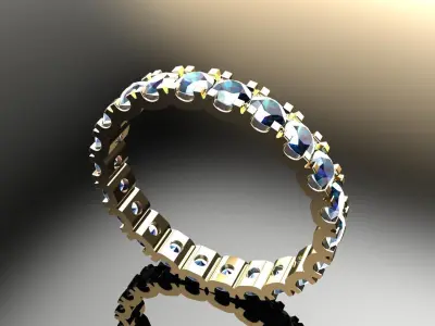 Women rings Diamond Luxury wedding 3D print model