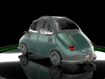 Cartoon car Low-poly 3D model