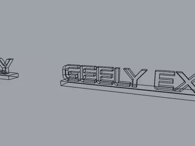 Volumetric GEELY Logo Free low-poly 3D model