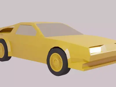Old Antique Car Concept  Low-poly 3D model