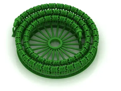 7mm Luxury Textured Chain Detailed 3D Model with Amazing Finish 3D print model