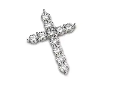 G0502 diamond cross pendant Free 3D print model