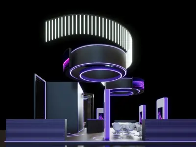 Exhibition Stand - 12m x 09m 3D model - 108m 3D model  3D model