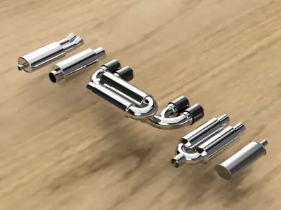 1to10 RC Exhaust Set  -  3D print model with all Files 3D print model