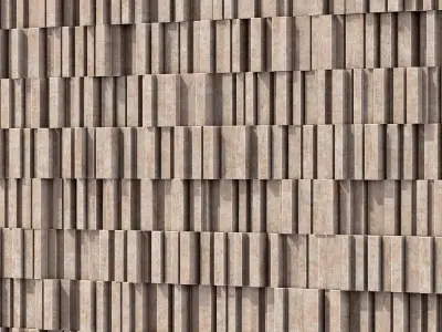 Stone block line brick n1 3D model