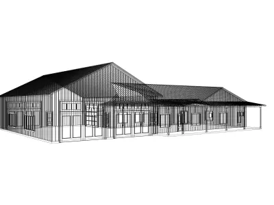 Barndominium House 96 -Archimple LLC 3D model