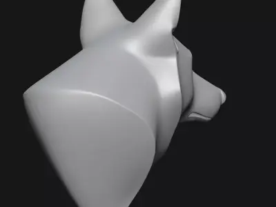 Dog head sculpture 3D print model order