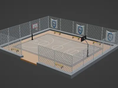 Basketball Stadium - Philadelphia 76ers Low-poly 3D model