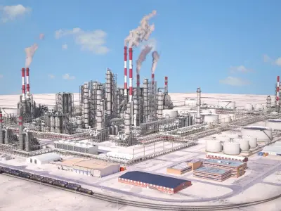 Huge Refinery 3D model