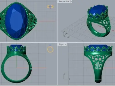 Luxury Ring 3D print model