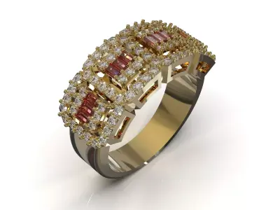 Printable cad jewelry woman ring model jr00355 3D print model