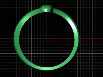 I alphabet baypass ring 3D print model