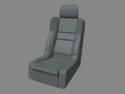 Car Seat 09 Low-poly 3D model