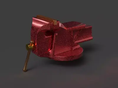 Bench vice   Low-poly 3D model