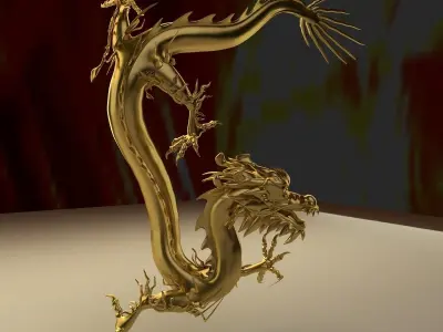 Chinese dragon Low-poly 3D model
