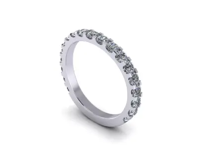Diamond Wedding Ring R2 3D print model