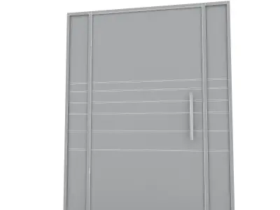 3D office glass door Low-poly 3D model
