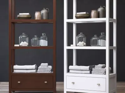 RH HUTTON TALL ETAGERE 3D model