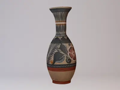 Tall Floral Vase 3D model