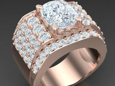 Luxury Men Rings Designs 5MR076 3D print model