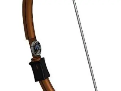 Bow and arrow 3D model