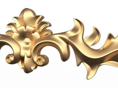 D Carving Plaster Molding Decoration Shahin K Low-poly 3D model