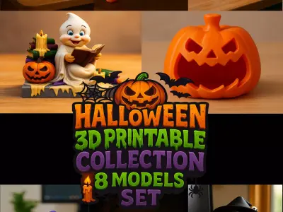 Halloween 3D Printable Collection  8 Models Set