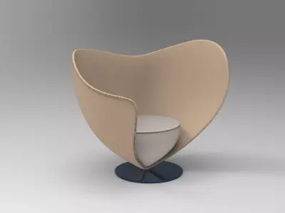 Song Armchair Low-poly 3D model