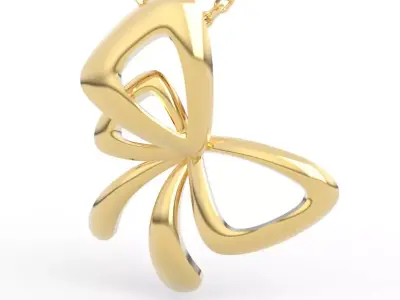 Premium 3D Butterfly Charm 3D print model