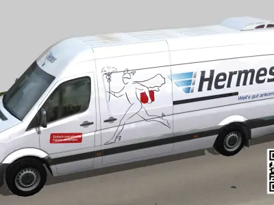 Volkswagen Crafter TDI Hermes Low-poly 3D model