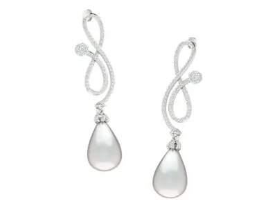 Women Drop Earrings 3dm STL OBJ FBX Renders Details 3D print model buy