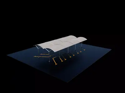 Car parking shade 3D model
