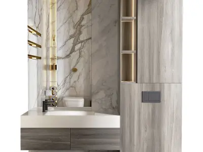 Bathroom Set 02 3D model