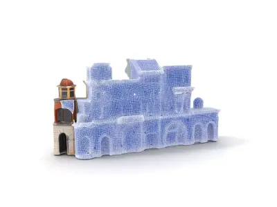 Vintage City Facade model pack Low-poly 3D model