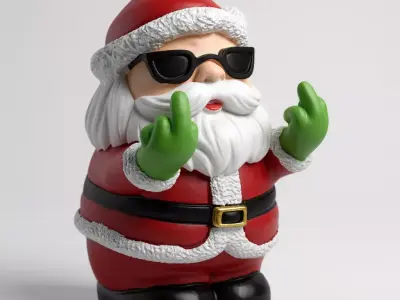 rebellious santa claus 3D print model
