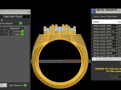 Men Diamond Ring 3D print model purchase