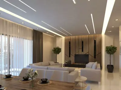 Modern apartment interior Scene 3D model Low-poly 3D model