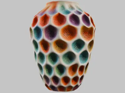 Porous Decorative Vase - Modern 3D Low-poly 3D model
