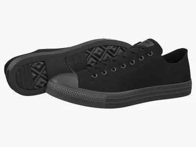 Chuck Taylor All Star Classic Low Top Mono Black 3D model