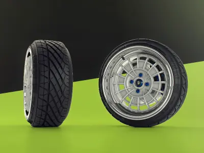 Yokohama Parada r17 Strech tire Super detail - 8J and 9J 3D model